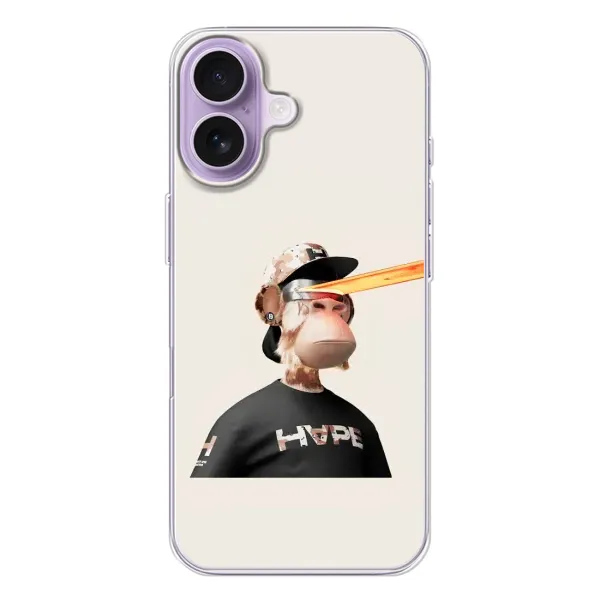 Чохол з принтом «мавпа NFT в окулярах» для iPhone 17
