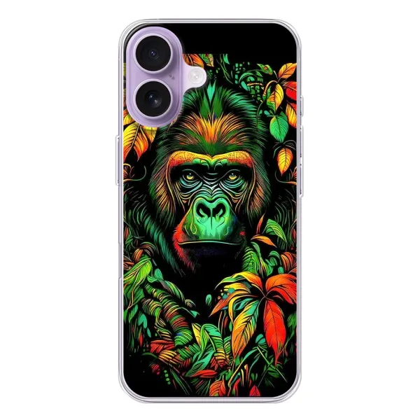 Чохол з принтом «Мавпа в квітах» для iPhone 17