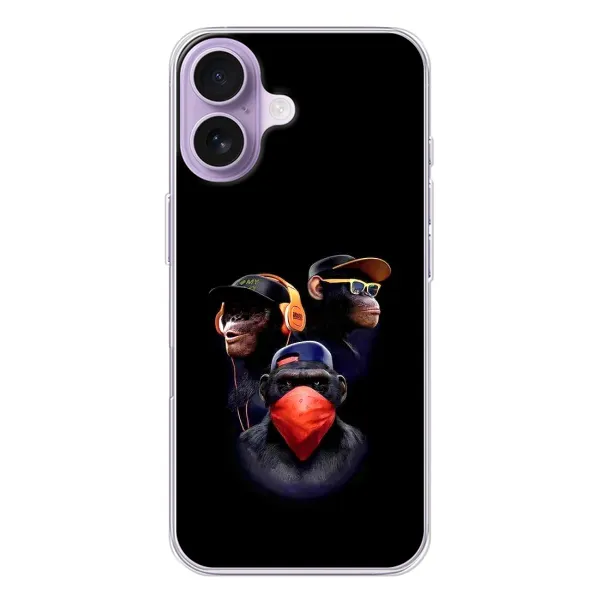 Чохол з принтом «Три мавпи» для iPhone 17
