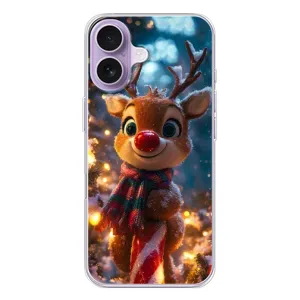 Яскравий чохол для iPhone 17 з Зимові Оленята (Олень з шарфом)