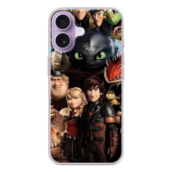 Чохол з принтом «Персонажі дракона» для iPhone 17