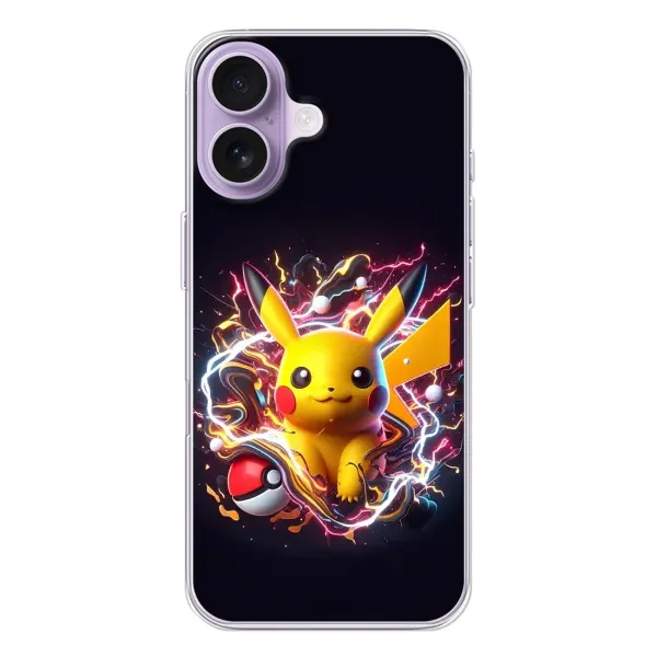 Чохол з принтом «Пікачу з м'ячем» для iPhone 17