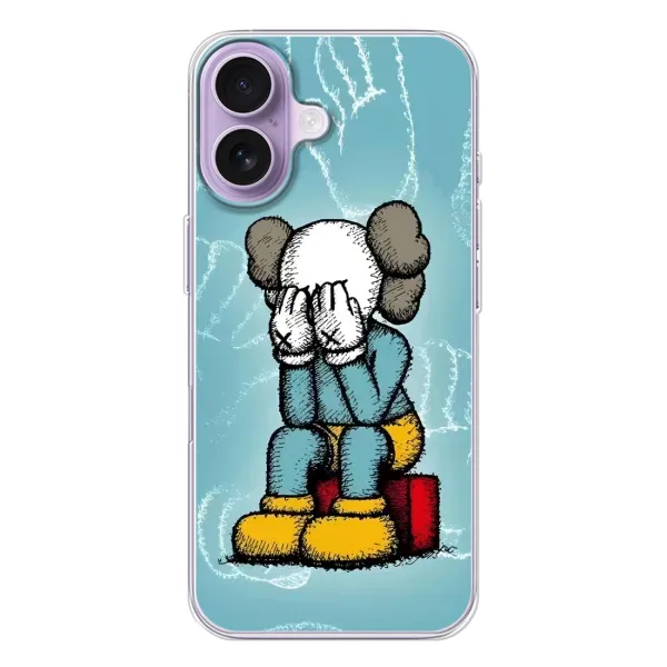 Чохол з принтом «Плач Bearbrick» для iPhone 17