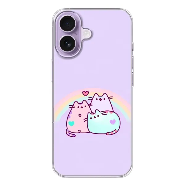 Чехол с принтом «Радужные котики» для iPhone 17 Чехол с принтом «Радужные котики» для iPhone 17