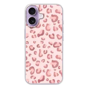 Чехол с розовым рисунком для iPhone 17 (Розовый леопард)