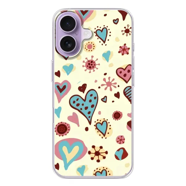 Чохол з принтом «Сердечки» для iPhone 17