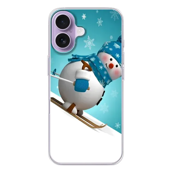 Чохол з принтом «Сніговик на лижах» для iPhone 17