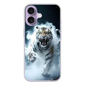 Чохол з картинкою 'Хижаки' для iPhone 17 (Білий тигр у диму)