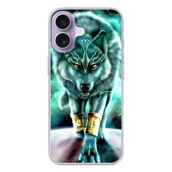 Чохол з принтом «Яскравий вовк» для iPhone 17