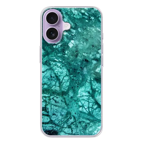 Чохол з принтом «Зелений мрамор» для iPhone 17