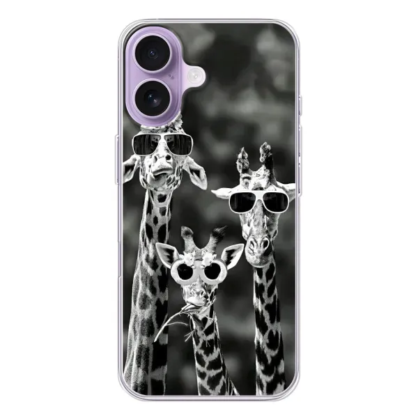 Чохол з принтом «Жирафи в окулярах» для iPhone 17