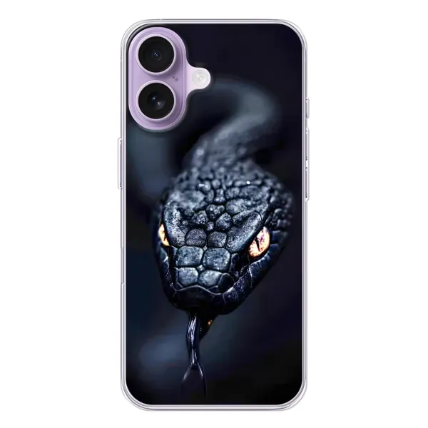Чохол з принтом «Чорна змія» для iPhone 17