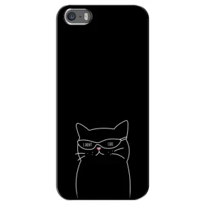 Чохол з принтом «Байдужий кіт» для iPhone 5 / 5s / SE