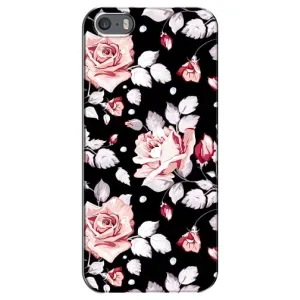 Чохли з квітами для iPhone 5 / 5s / SE (VPrint) (Квіти на чорному)