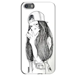 Чохол з друком для iPhone 5 / 5s / SE - (Мода) (AlphaPrint) (Фото дівчини)