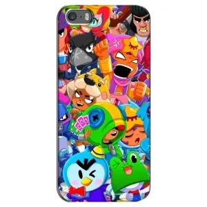Чехол для iPhone 5 / 5s / SE Бравл Старс (VPrint) (Герої Бравл Старс)