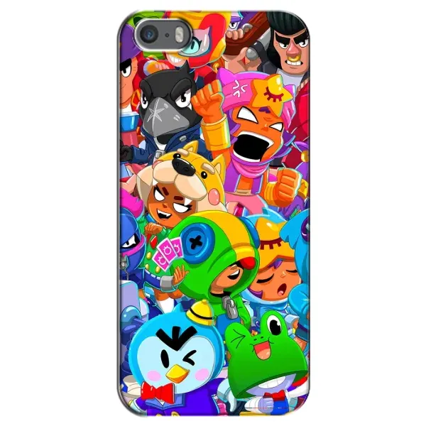 Чехол с принтом «герои Бравл Старс» для iPhone 5 / 5s / SE