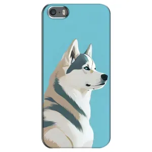 Чохол з Хаскі iPhone 5 / 5s / SE - (AlphaPrint) (Хаскі арт)