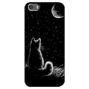 Чехол с принтом для iPhone 5 / 5s / SE (AlphaPrint) Модные коты