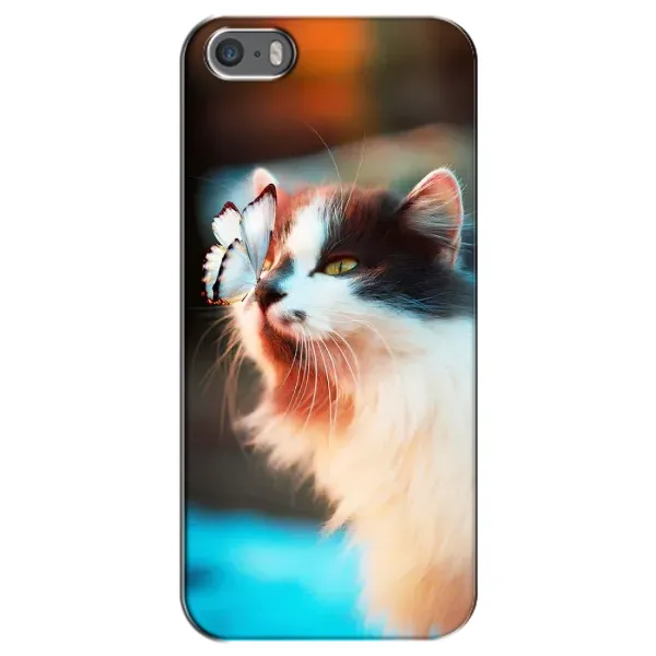 Чохол з принтом «Котик з метеликом» для iPhone 5 / 5s / SE Чохол з принтом «Котик з метеликом» для iPhone 5 / 5s / SE