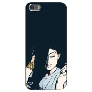 Чохол з друком для iPhone 5 / 5s / SE - (Мода) (AlphaPrint) (Гарна дівчина)