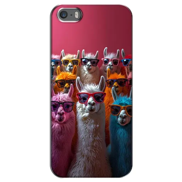 Чехол с принтом «Ламы в очках» для iPhone 5 / 5s / SE Чехол с принтом «Ламы в очках» для iPhone 5 / 5s / SE
