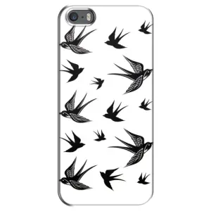 Чохол з пташками на iPhone 5 / 5s / SE (VPrint) (Ластівки)