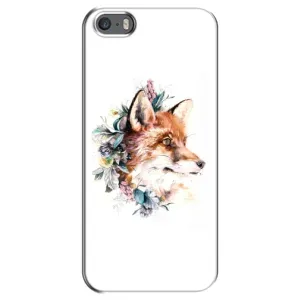 Чохли з картинкою Лисичка для iPhone 5 / 5s / SE (VPrint) (Лиса в квітах)
