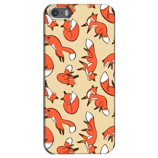 Чохол з принтом «Лисички» для iPhone 5 / 5s / SE