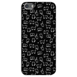 Чохол з принтом для iPhone 5 / 5s / SE (AlphaPrint) Модні коти (Маленькі котики)