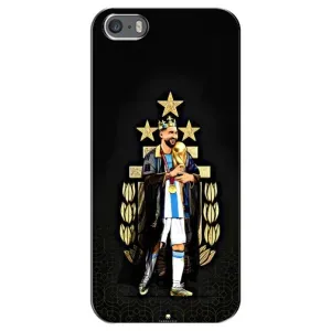 Чехлы для iPhone 5 / 5s / SE (Leo чемпион) (AlphaPrint) (Месси Король)