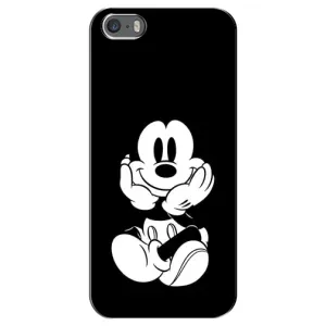 Міккі Маус чохол для iPhone 5 / 5s / SE (AlphaPrint - Мультяшні) (Маус на чорному)