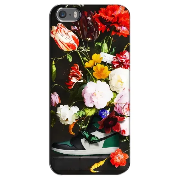 Чохол з принтом «Nike цветы» для iPhone 5 / 5s / SE