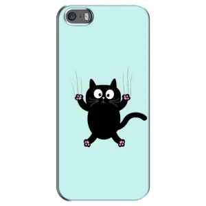 Чохол з принтом для iPhone 5 / 5s / SE (AlphaPrint) Модні коти (Падаючий кіт)