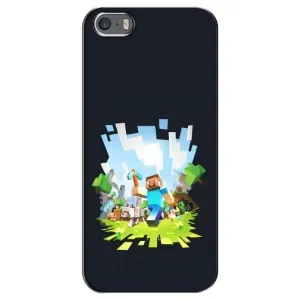 Чехол Майнкрафт на iPhone 5 / 5s / SE (AlphaPrint) Minecraft (персонажи Minecraft)