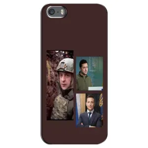 Чехол для iPhone 5 / 5s / SE (AlphaPrint - с принтом Зеленского) (Президент)