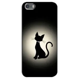 Чохол з принтом для iPhone 5 / 5s / SE (AlphaPrint) Модні коти (Силует котика)