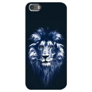 Чохол з картинкою ЛЕВ для iPhone 5 / 5s / SE (VPrint) (Синій Лев)