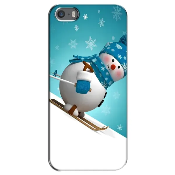 Чохол з принтом «Сніговик на лижах» для iPhone 5 / 5s / SE