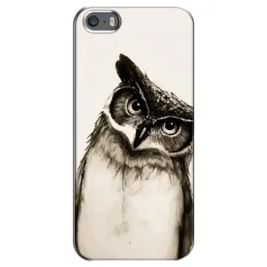 Чохол з пташками на iPhone 5 / 5s / SE (VPrint) (Сова)