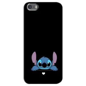 Чохол з принтом Стіч на iPhone 5 / 5s / SE (Стіч на чорному)