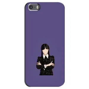 Чохли Венсдей на iPhone 5 / 5s / SE Уенсдей (AlphaPrint) (Венздей у чорному)