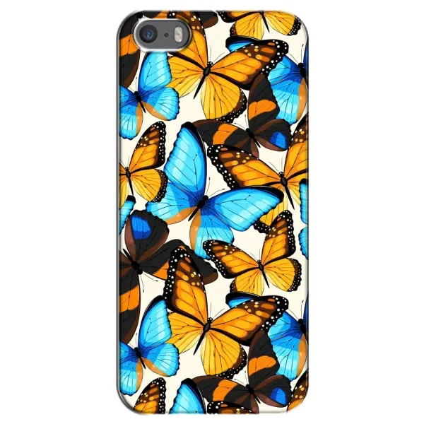 Чохол з принтом «Яскраві метелики» для iPhone 5 / 5s / SE