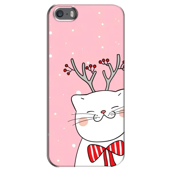 Чохол з принтом «Зимовий кіт» для iPhone 5 / 5s / SE