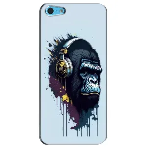 Чехол с Обезьянами iPhone 5c - (AlphaPrint) (Горилла в наушниках)