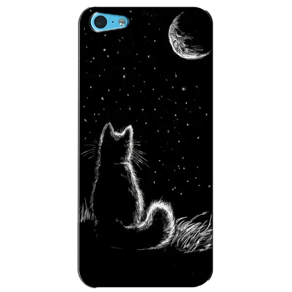 Чехол с принтом «Котик и луна» для iPhone 5c