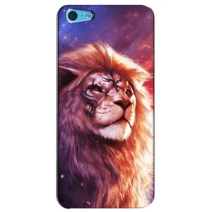 Чехол со Львом для iPhone 5c (VPrint) (Красочный Лев)