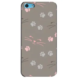 Чехол с рисунком кот на iPhone 5c (Лапы и усы)