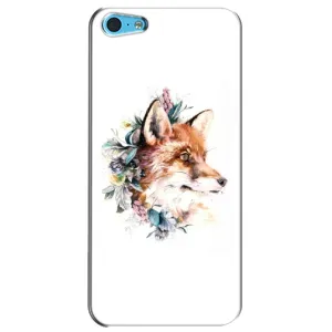 Чохли з картинкою Лисичка для iPhone 5c (VPrint) (Лиса в квітах)