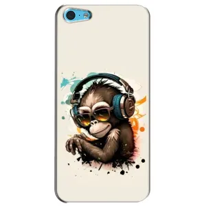 Чехол с Обезьянами iPhone 5c - (AlphaPrint) (Макака в наушниках)
